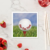 Party Golf Ball on Red T-Shirt Serviette (Beispiel)
