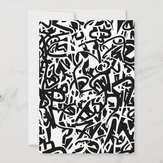 Party Graffiti Paint Einladung (Rückseite)