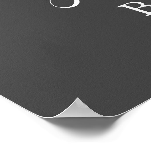 Party Graues Begrüßungszeichen bei Jungen oder Mäd Poster (Ecke)