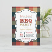 Party Grillen Einladung (Stehend Vorderseite)