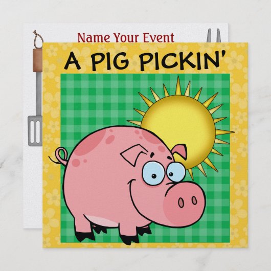 PARTY / GRILLEN ! SRF EINLADUNG (Vorne/Hinten)