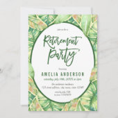 Party "Grüne Wasserfarbe" Verlasse tropische Alter Einladung (Vorderseite)