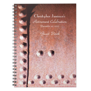 Party Guest Book, Imitate Rusty Metal Notizblock