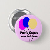 , Party Guest, Button (Vorne & Hinten)