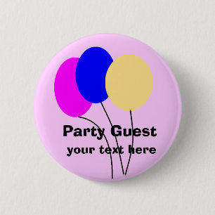 , Party Guest, Button