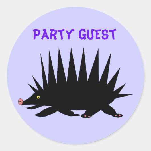 , Party Guest Runder Aufkleber (Vorderseite)