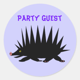 , Party Guest Runder Aufkleber