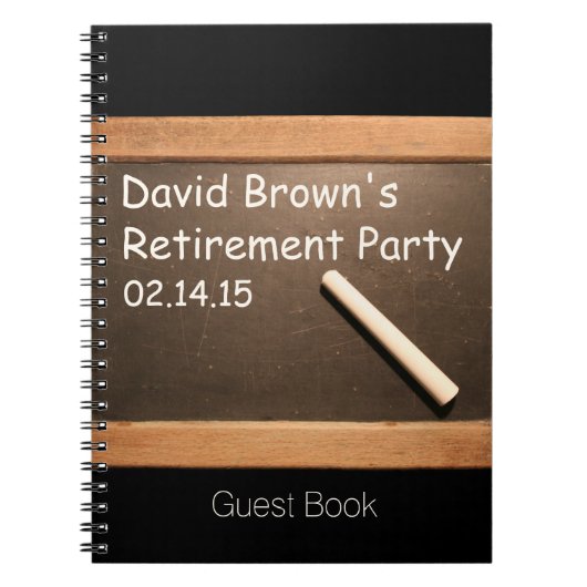 Party GuestBook von Retirement Teacher Notizblock (Vorderseite)