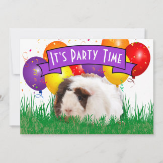 Party-Guinea des Kindes 3. Geburtstags Einladung