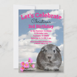 Party-Guinea für Kinder Blume Einladung