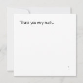 Party Guinea Pig Danke Postkarte (Rückseite)