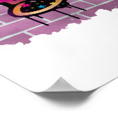 Party gurl (Girl) Graffiti-Design Poster (Ecke)