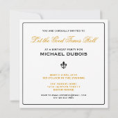 Party "Gute Zeiten" gelassen Einladung (Rückseite)