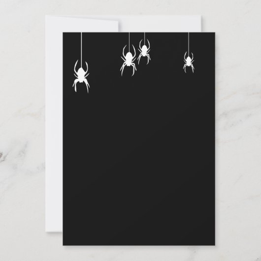 Party Halloween 4 Foto Spiders | Party Einladung (Rückseite)
