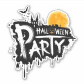 Party halloween aufkleber (Vorderseite)