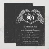 Party Halloween in Herzform Einladung (Vorne/Hinten)