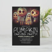 Party Halloween Spooky Einladung (Stehend Vorderseite)