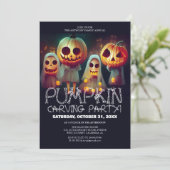 Party Halloween Spooky Einladung (Stehend Vorderseite)