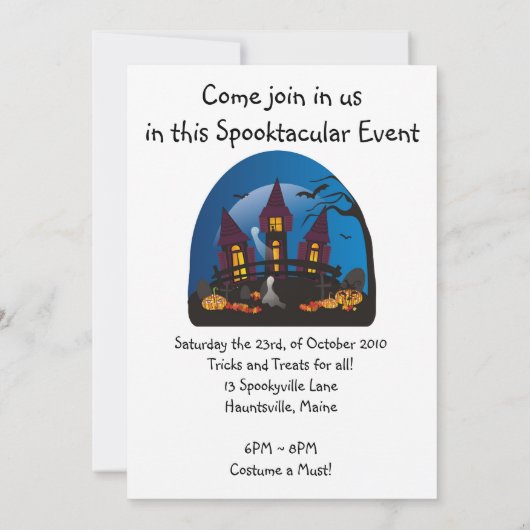 Party Halloweens Spooktacular! Einladung (Rückseite)