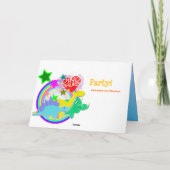 Party Happy Birthday Dinosaur Card Karte (Rückseite)