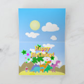 Party Happy Birthday Dinosaur Card Karte (Innenseite)