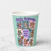Party "Happy New Year" Pappbecher (Rückseite)