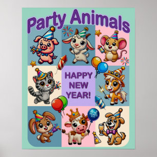 Party "Happy New Year" Poster