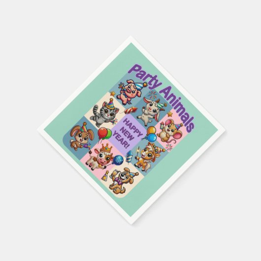 Party "Happy New Year" Serviette (Ecke)