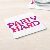 Party hart. rechteckiger pappuntersetzer (angewinkelt)