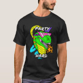 Party-harter Dinosaurier T-Rex T-Shirt (Vorderseite)