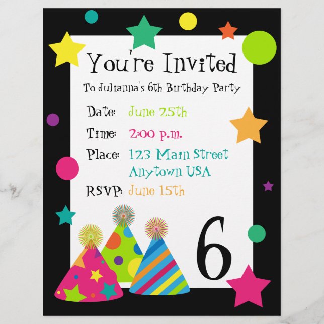Party hasst Einladung Briefe (Vorderseite)