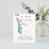 Party Hat Girl - Mousey Postkarte (Stehend Vorderseite)