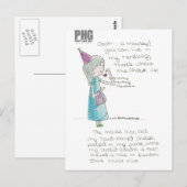 Party Hat Girl - Mousey Postkarte (Vorne/Hinten)