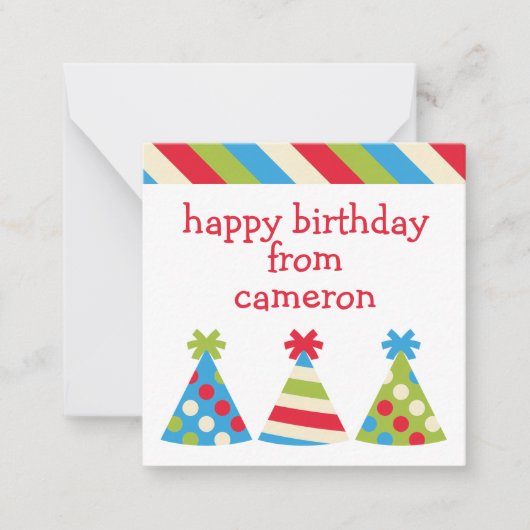 Party hat Personalisierte Geschenkkarten Mitteilungskarte (Vorderseite)