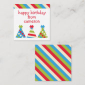 Party hat Personalisierte Geschenkkarten Mitteilungskarte (Vorne/Hinten)