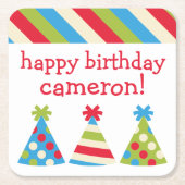 Party HAT Personalisierte Untersetzer (Vorderseite)