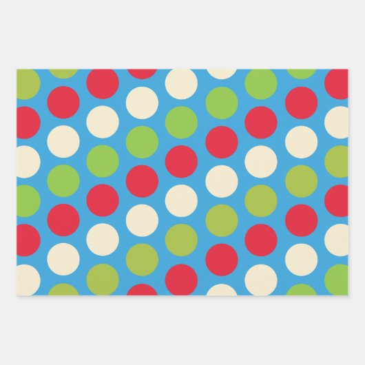 Party Hat Polka Dots Stripte Geschenktücher Geschenkpapier Set (Vorderseite 3)