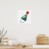 Party-Hat-Sticker Poster (Küche)