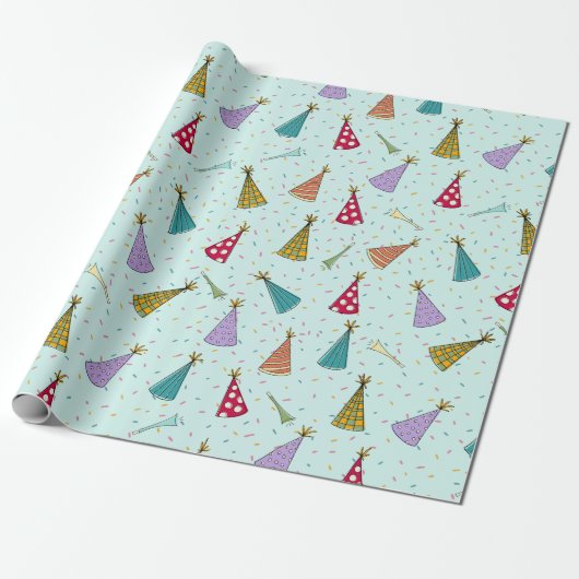Party HAT Wrapping Paper Geschenkpapier (Ungerollt)