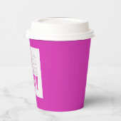 Party hat zwei Farben, rosa weiß Pappbecher (Links)