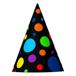 Party-Hats aus schwarzem Regenbogen Partyhütchen