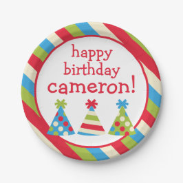 Party Hats Personalisierte Geburtstagsparty Teller