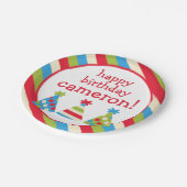 Party Hats Personalisierte Geburtstagsparty Teller (Schrägansicht)