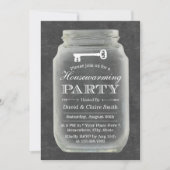 Party Hauswärmung Rustic Mason Jar Chalkboard Einladung (Vorderseite)