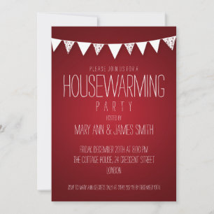 Party Hearts in der Wohnungsaufwärmung rotes Bunt Einladung