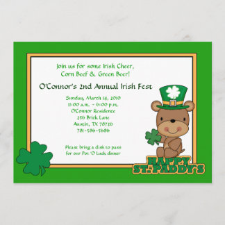 Party-Heiligen Patrick St. Pattys Tagestages12x18 Einladung