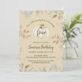 Party Herbst Kindergeburtstag Einladung (Stehend Vorderseite)