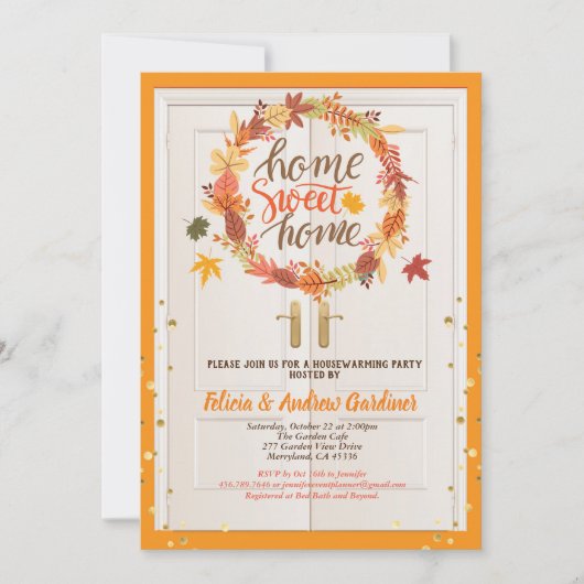 Party Herbstwärmung Erntedank Einladung (Vorderseite)