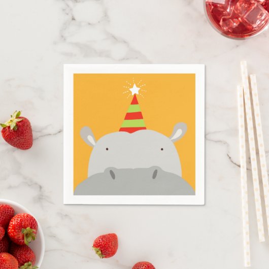 Party Hippo Serviette (Beispiel)