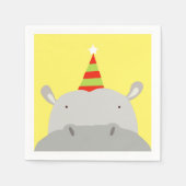 Party Hippo Serviette (Vorderseite)